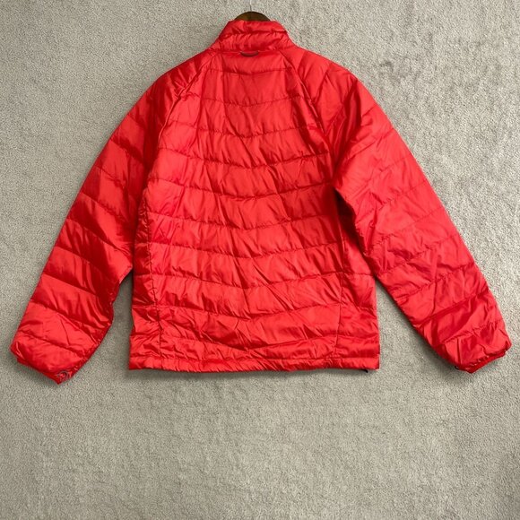 NEW Lands' End Men's M 800 Packable Down Jacket Classic Cherry Red Full Zip - Picture 2 of 9